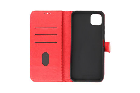 BAOHU Hoesje Geschikt voor Samsung Galaxy A22 5G - Kaarthouder Book Case Telefoonhoesje - Rood
