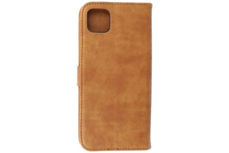 BAOHU Hoesje Geschikt voor Samsung Galaxy A22 5G - Kaarthouder Book Case Telefoonhoesje - Bruin