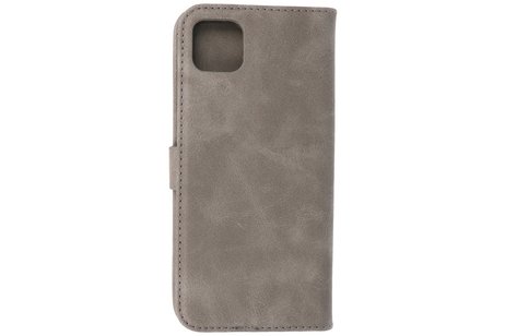 Samsung Galaxy A22 5G Hoesje Kaarthouder Book Case Telefoonhoesje Grijs