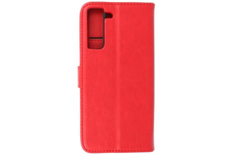 BAOHU Hoesje Geschikt voor de Samsung Galaxy S21 FE - Kaarthouder Book Case Telefoonhoesje - Rood