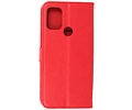 Hoesje Geschikt voor Motorola Moto G30 - Moto G20 - Moto G10 - Kaarthouder Book Case Telefoonhoesje - Rood