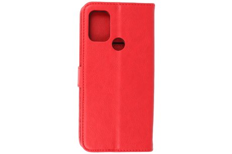 Hoesje Geschikt voor Motorola Moto G30 - Moto G20 - Moto G10 - Kaarthouder Book Case Telefoonhoesje - Rood