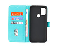 BAOHU Hoesje Geschikt voor Motorola Moto G30 - Moto G20 - Moto G10 - Kaarthouder Book Case Telefoonhoesje - Groen