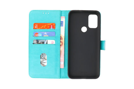 BAOHU Hoesje Geschikt voor Motorola Moto G30 - Moto G20 - Moto G10 - Kaarthouder Book Case Telefoonhoesje - Groen