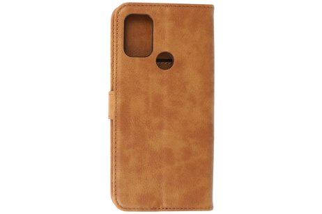 Motorola Moto G30 - Moto G20 - Moto G10 Hoesje Kaarthouder Book Case Telefoonhoesje Bruin