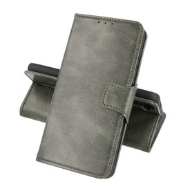 BAOHU Zakelijke Book Case Telefoonhoesje Honor 50 Pro Donker Groen