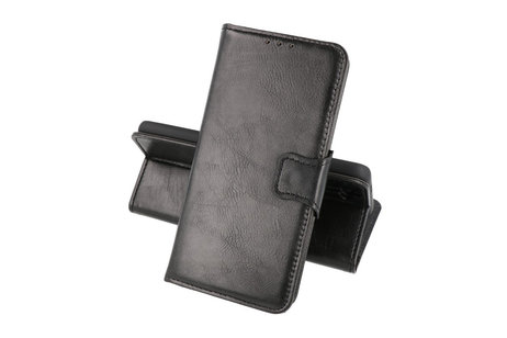BAOHU Zakelijke Book Case Telefoonhoesje Geschikt voor OnePlus Nord N200 5G - Portemonnee Hoesje - Pasjeshouder Wallet Case - Zwart