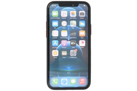 BAOHU Hoesje Geschikt voor de iPhone 12 Mini - Hard Case Backcover Telefoonhoesje - Zwart