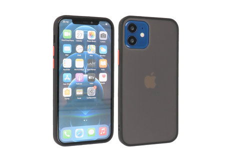 BAOHU Hoesje Geschikt voor de iPhone 12 Mini - Hard Case Backcover Telefoonhoesje - Zwart