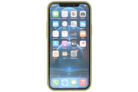 BAOHU Hoesje Geschikt voor de iPhone 12 Mini - Hard Case Backcover Telefoonhoesje - Groen