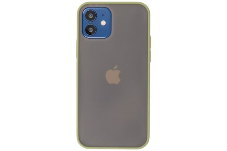 BAOHU Hoesje Geschikt voor de iPhone 12 Mini - Hard Case Backcover Telefoonhoesje - Groen