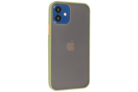 BAOHU Hoesje Geschikt voor de iPhone 12 Mini - Hard Case Backcover Telefoonhoesje - Groen