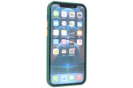 BAOHU Hoesje Geschikt voor de iPhone 12 Mini - Hard Case Backcover Telefoonhoesje - Donker Groen