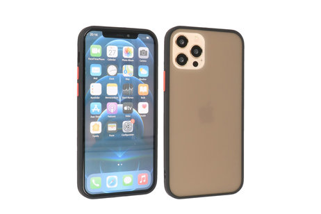 iPhone 12 & iPhone 12 Pro Hoesje Hard Case Backcover Telefoonhoesje Zwart