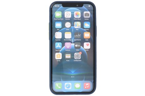 BAOHU Hoesje Geschikt voor de iPhone 12 & iPhone 12 Pro - Hard Case Backcover Telefoonhoesje - Blauw