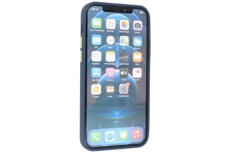 BAOHU Hoesje Geschikt voor de iPhone 12 & iPhone 12 Pro - Hard Case Backcover Telefoonhoesje - Blauw