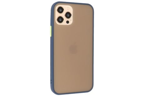 BAOHU Hoesje Geschikt voor de iPhone 12 & iPhone 12 Pro - Hard Case Backcover Telefoonhoesje - Blauw