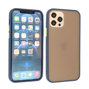 BAOHU Hoesje Geschikt voor de iPhone 12 & iPhone 12 Pro - Hard Case Backcover Telefoonhoesje - Blauw