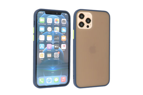 BAOHU Hoesje Geschikt voor de iPhone 12 & iPhone 12 Pro - Hard Case Backcover Telefoonhoesje - Blauw