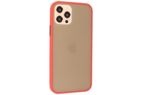 BAOHU Hoesje Geschikt voor de iPhone 12 & iPhone 12 Pro - Hard Case Backcover Telefoonhoesje - Rood