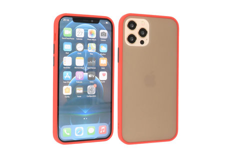 BAOHU Hoesje Geschikt voor de iPhone 12 & iPhone 12 Pro - Hard Case Backcover Telefoonhoesje - Rood