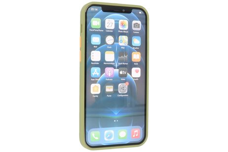 BAOHU Hoesje Geschikt voor de iPhone 12 & iPhone 12 Pro - Hard Case Backcover Telefoonhoesje - Groen