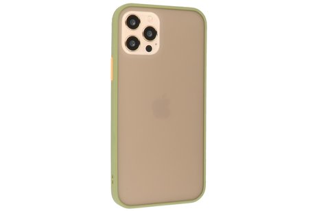 BAOHU Hoesje Geschikt voor de iPhone 12 & iPhone 12 Pro - Hard Case Backcover Telefoonhoesje - Groen