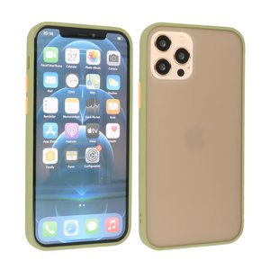 BAOHU Hoesje Geschikt voor de iPhone 12 & iPhone 12 Pro - Hard Case Backcover Telefoonhoesje - Groen