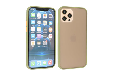 BAOHU Hoesje Geschikt voor de iPhone 12 & iPhone 12 Pro - Hard Case Backcover Telefoonhoesje - Groen