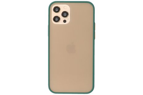 BAOHU Hoesje Geschikt voor de iPhone 12 & iPhone 12 Pro - Hard Case Backcover Telefoonhoesje - Donker Groen