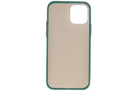 BAOHU Hoesje Geschikt voor de iPhone 12 & iPhone 12 Pro - Hard Case Backcover Telefoonhoesje - Donker Groen