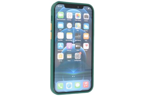 iPhone 12 & iPhone 12 Pro Hoesje Hard Case Backcover Telefoonhoesje Donker Groen