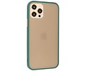 BAOHU Hoesje Geschikt voor de iPhone 12 & iPhone 12 Pro - Hard Case Backcover Telefoonhoesje - Donker Groen