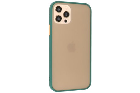 BAOHU Hoesje Geschikt voor de iPhone 12 & iPhone 12 Pro - Hard Case Backcover Telefoonhoesje - Donker Groen