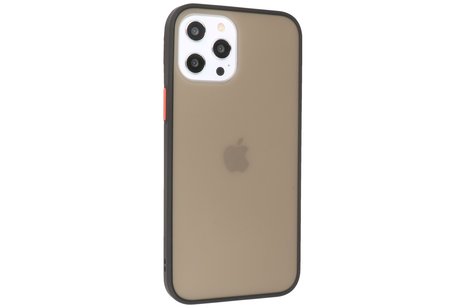 Hoesje Geschikt voor de iPhone 12 Pro Max - Hard Case Backcover Telefoonhoesje - Zwart