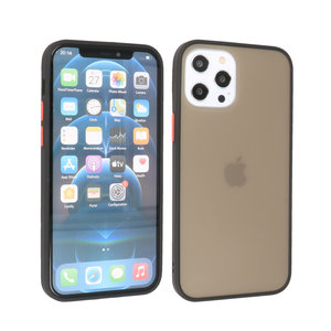 BAOHU Hoesje Geschikt voor de iPhone 12 Pro Max - Hard Case Backcover Telefoonhoesje - Zwart