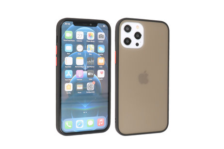 BAOHU Hoesje Geschikt voor de iPhone 12 Pro Max - Hard Case Backcover Telefoonhoesje - Zwart