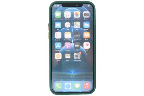 BAOHU Hoesje Geschikt voor de iPhone 12 Pro Max - Hard Case Backcover Telefoonhoesje - Donker Groen