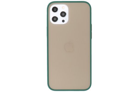 BAOHU Hoesje Geschikt voor de iPhone 12 Pro Max - Hard Case Backcover Telefoonhoesje - Donker Groen
