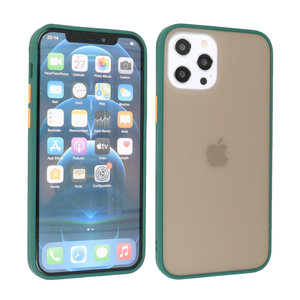 BAOHU Hoesje Geschikt voor de iPhone 12 Pro Max - Hard Case Backcover Telefoonhoesje - Donker Groen