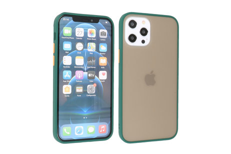 BAOHU Hoesje Geschikt voor de iPhone 12 Pro Max - Hard Case Backcover Telefoonhoesje - Donker Groen