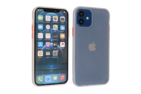 BAOHU Hoesje Geschikt voor de iPhone 12 Mini - Hard Case Backcover Telefoonhoesje - Wit