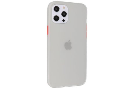 Hoesje Geschikt voor de iPhone 12 Pro Max - Hard Case Backcover Telefoonhoesje - Wit