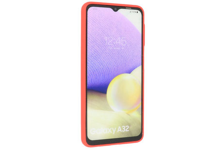 BAOHU Hoesje Geschikt voor de Samsung Galaxy A32 4G - Hard Case Backcover Telefoonhoesje - Rood