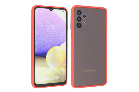 BAOHU Hoesje Geschikt voor de Samsung Galaxy A32 4G - Hard Case Backcover Telefoonhoesje - Rood