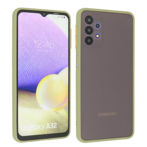 BAOHU Hoesje Geschikt voor de Samsung Galaxy A32 4G - Hard Case Backcover Telefoonhoesje - Groen