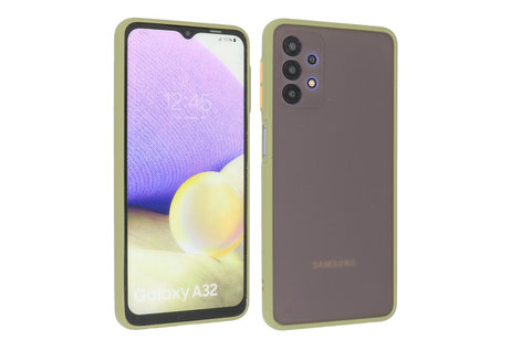 BAOHU Hoesje Geschikt voor de Samsung Galaxy A32 4G - Hard Case Backcover Telefoonhoesje - Groen