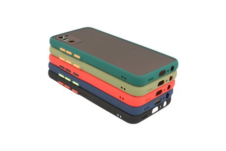 BAOHU Hoesje Geschikt voor de Samsung Galaxy A02s - Hard Case Backcover Telefoonhoesje - Blauw