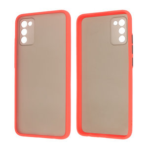 BAOHU Hoesje Geschikt voor de Samsung Galaxy A02s - Hard Case Backcover Telefoonhoesje - Rood