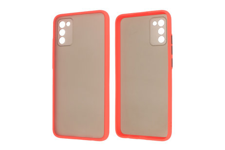 BAOHU Hoesje Geschikt voor de Samsung Galaxy A02s - Hard Case Backcover Telefoonhoesje - Rood